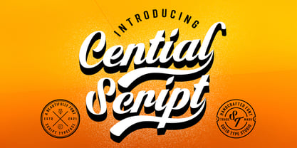Cential Script Font Poster 1