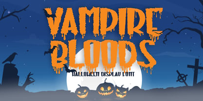 Vampire Bloods Drip Font Poster 1