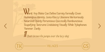 Villages Font Poster 7