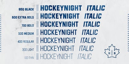 Hockeynight Sans Font Poster 5