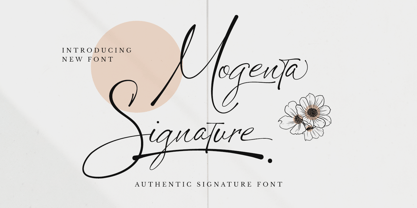 Mogenta Signature Font Poster 1