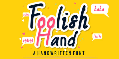 Foolish Hand Font Poster 1