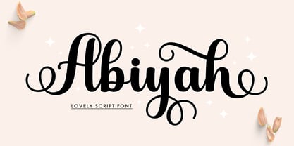 Abiyah Script Font Poster 1