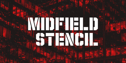 Midfield Stencil Font Poster 1