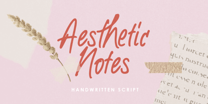 Aesthetic Notes Font Poster 1