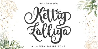 Kettiy Zalliya Script Fuente Póster 1