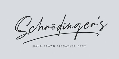 Schrodingers Signature Font Poster 13