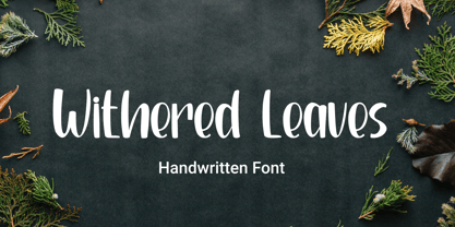 Withered Leaves Font Poster 1