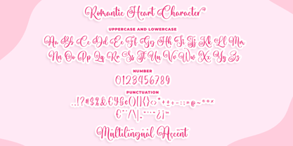 Romantic Heart Font Poster 8