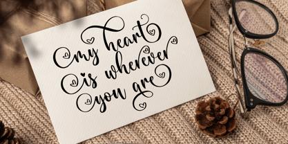 Romantic Heart Font Poster 3