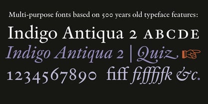 Indigo Antiqua 2 Font Poster 1