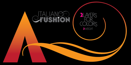 Italiano Fushion Color Font Poster 4