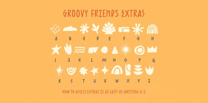 Groovy Friends Fuente Póster 3