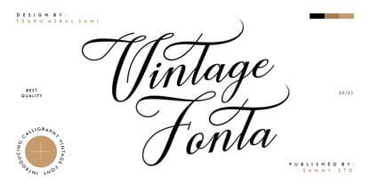 Vintage Fonta Fuente Póster 1
