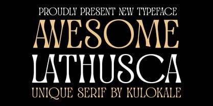 Awesome Lathusca Font Poster 1
