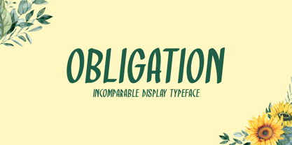 Obligation Font Poster 1