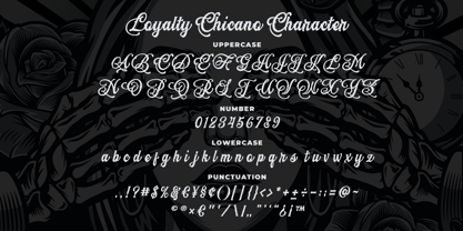 Loyalty Chicano Font Poster 5