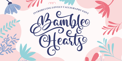 Bamble Hearts Font Poster 1