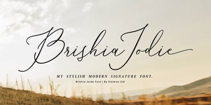 Brishia Jodie Font Poster 1