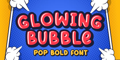 Glowing Bubble Font Poster 1