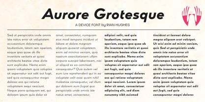 Aurore Grotesque Police Affiche 7
