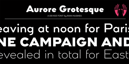 Aurore Grotesque Police Affiche 1