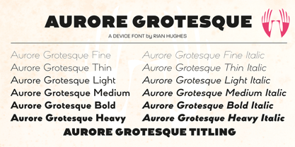 Aurore Grotesque Police Affiche 11