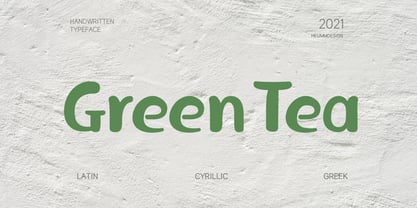 HU Green Tea Font Poster 1