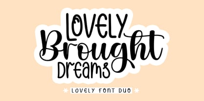 Lovely Brought Dreams script Font Poster 1