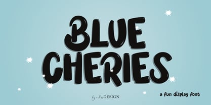 Blue Cheries Font Poster 1