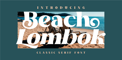 Beach Lombok Font Poster 1