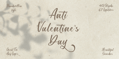 Anti Valentines Day Fuente Póster 1
