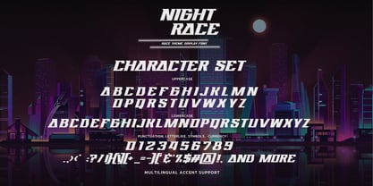 Nightrace Font Poster 7