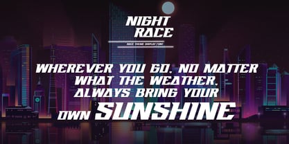 Nightrace Font Poster 8