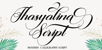 Thasyalina Script Font Poster 1