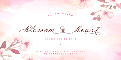 Blossom Heart Font Poster 1