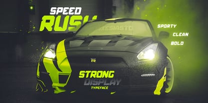 Speed Rush Font Poster 3