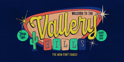 MGT Vallery Hills Font Poster 1