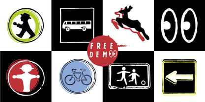 GDR Traffic Symbols Font Poster 3