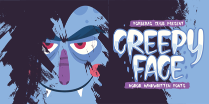 Creepy Face Font Poster 1