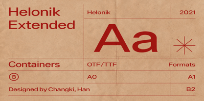 Helonik Extended Font Poster 7