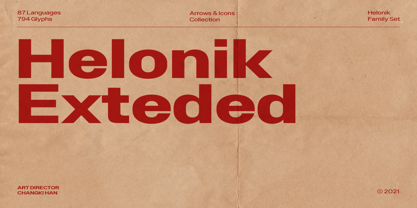 Helonik Extended Font Poster 1