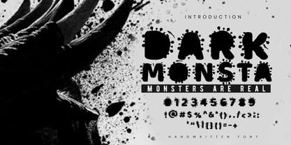 Dark Monsta Font Poster 3