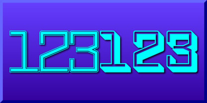 Display Digits Seven Font Poster 2