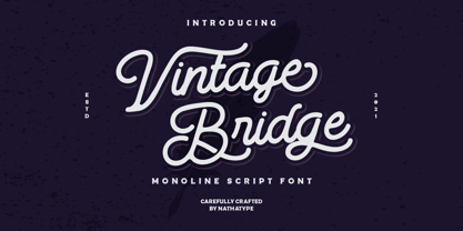 Vintage Bridge Font Poster 1