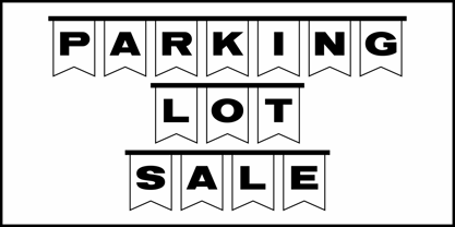 Parking Lot Sale JNL Font Poster 2