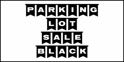Parking Lot Sale JNL Font Poster 4