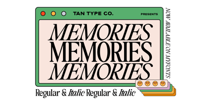TAN Memories Font Poster 1