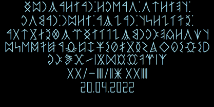 Ongunkan Old Hungarian Runic Fuente Póster 1