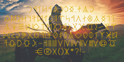 Ongunkan Old Hungarian Runic Fuente Póster 2